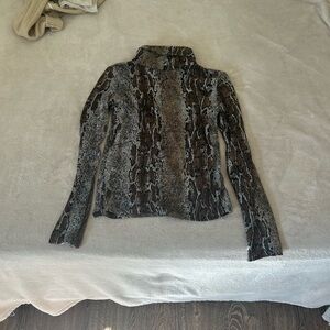 Zara Snakeskin Turtleneck
